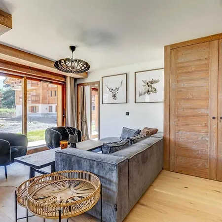 4-Room Apartment With Garden, Gym And Shared Spa Megeve Exterior photo